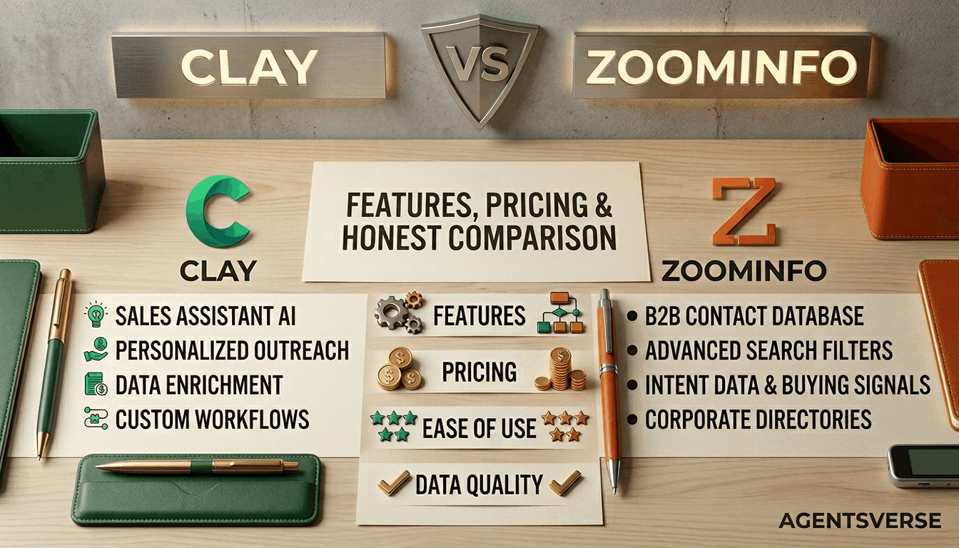 Clay vs ZoomInfo Comparison illustration