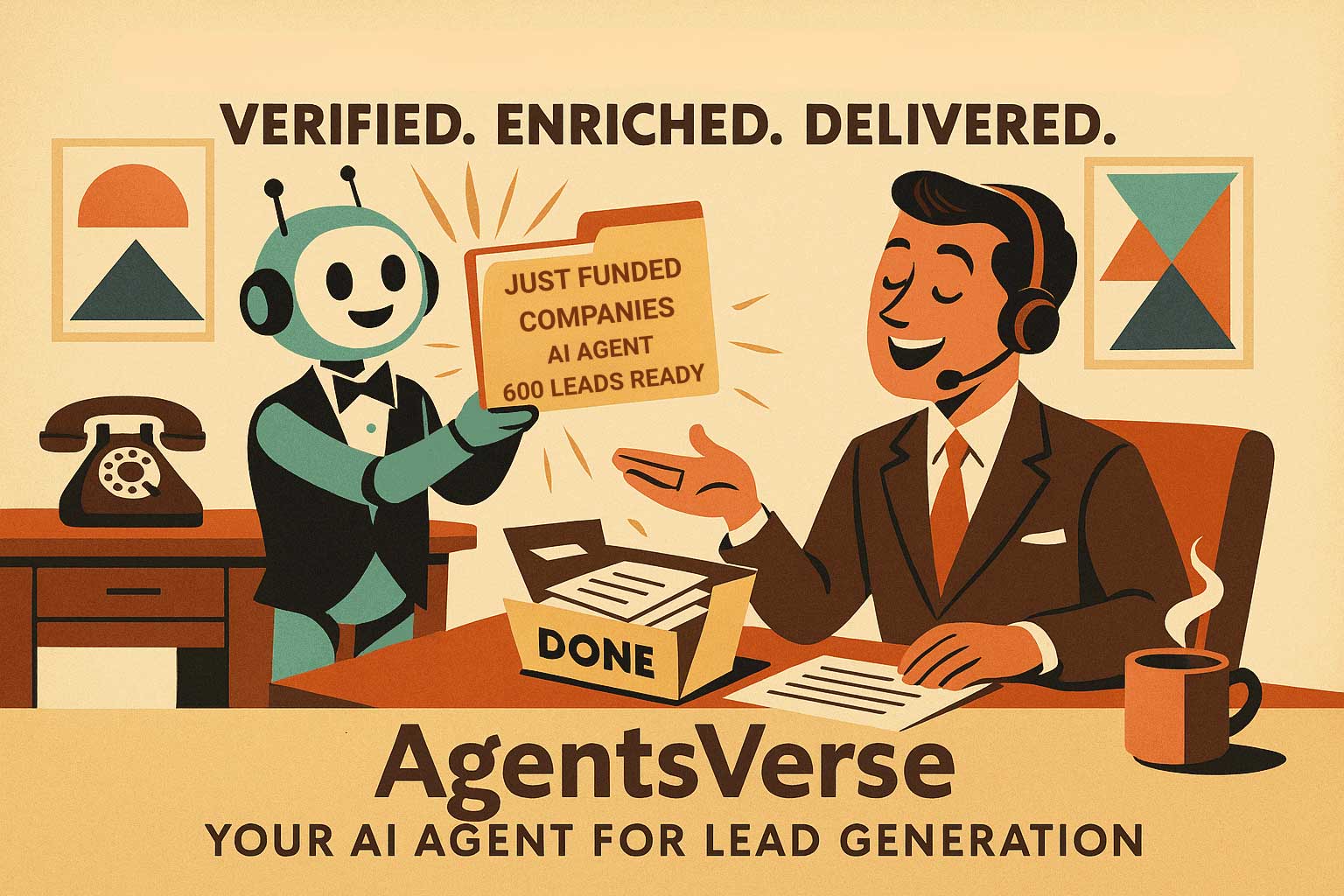 How an AI Agent Finds Just-Funded Companies Daily illustration