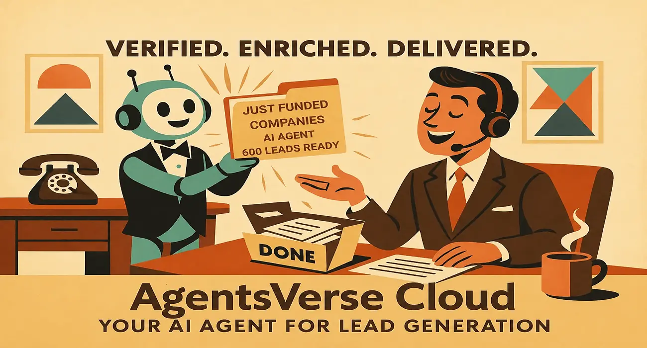 How an AI Agent Finds Just-Funded Companies Daily illustration